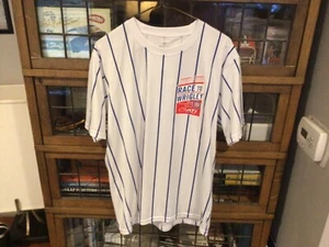 2015 Chicago Cubs Race To Wrigley 10K Pin Striped Alanic Pullover Shirt SZ M - Picture 1 of 8
