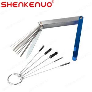 Motorcycle Carburetor Cleaning Tool Carbon Dirt Jet Remove Brushes Needles Kits - Picture 1 of 12