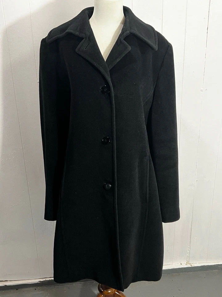 Jones New York Women’s Classic Wool / Angora Coat Single Breasted Size 14 NICE - Image 1 of 4