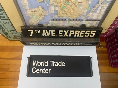 NYC SUBWAY ROLL SIGN WORLD TRADE CENTER FINANCIAL DISTRICT WALL STREET MANHATTAN - Image 1 of 4