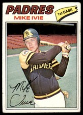 1977 TOPPS MIKE IVIE . SAN DIEGO PADRES #325