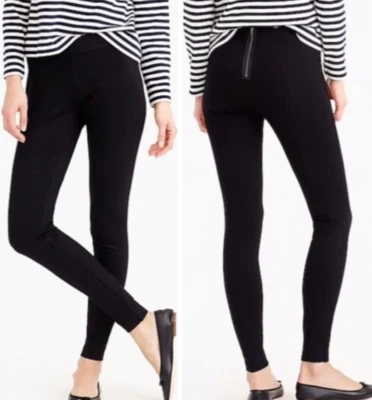 J. Crew Pants Women's Large Black Any Day Pixie Ponte Stretch Back Zip #BB458 - Image 1 of 4