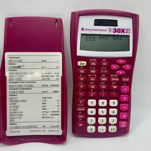 Calculadora científica solar rosa caliente Texas Instruments TI-30X IIS probada funciona - Imagen 1 de 4
