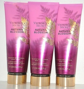 3 VICTORIA'S SECRET AUTUMN BLOSSOM FRAGRANT MOISTURIZING BODY HAND LOTION 8 OZ - Imagen 1 de 4