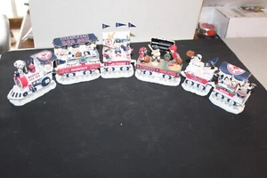 RARE Danbury Mint Boston Red Sox Christmas Express Baseball MLB Complete Train - Picture 1 of 14