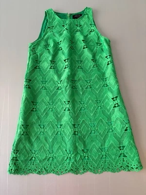 Tahari Arthur S. Levine Green Lace Sheath Dress Size 2P Petite Sleeveless - Image 1 of 4