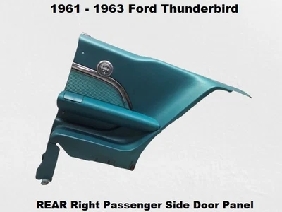 Ford Thunderbird 1961 1962 1963 de colección panel de moldura de puerta de pasajero trasero derecho OEM Foto 1 de 4