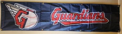 Cleveland Guardians MLB Huge 2x8 Foot Banner Flag With Metal Grommets - Image 1 of 2
