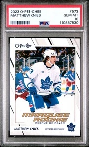 2023-24 O-Pee-Chee Matthew Knies Marquee Rookie RC #573 GEM MT PSA 10 - Picture 1 of 3