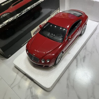 Minichamps Bentley Continental GT 1/18 Diecast 2008 Red Model Car Japan - Immagine 1 di 4