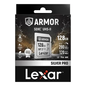 Lexar ARMOR SILVER PRO SDXC UHS-II Memory Card 128GB Maximum Read Speed ​​280MB/ - Picture 1 of 8