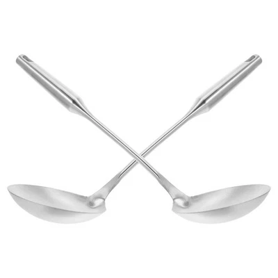  2 Cucchiai da Zuppa in Metallo: Mestolo Pesante in Acciaio Inox per Salse - - Immagine 1 di 4