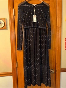 Vestido de enfermería maduro para mujer talla pequeña punto negro nuevo con etiquetas maternidad - Imagen 1 de 16