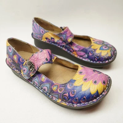 二手状况完好! Alegria Paloma PAL-215 孔雀女式 38 EU / 8-8.5 Mary Jane 舒适鞋 — 第 1/4 张图片