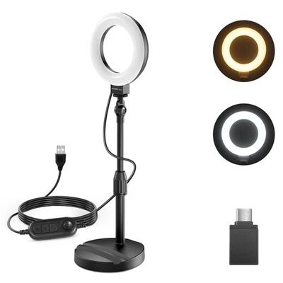 NEEWER BR60 5in Desk Ring Light 10W LED for iPhone Laptop Webcam Makeup - Image 1 of 4