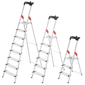 Hailo Alu-Sicherheits-Stehleiter L80 ComfortLine Standleiter Leiter Stufenleiter - Bild 1 von 25