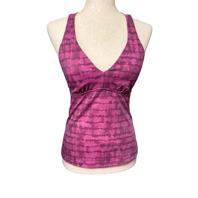 NWT Athleta Plunge Printed Tankini Sz Small D-DD Pink Swim Beach $69 - Image 1 of 4