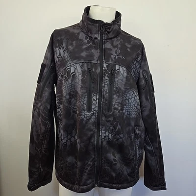 Kryptek Cadog Soft Shell Hunting Jacket Typhon Black & Gray Camo Men's XL - Image 1 of 4