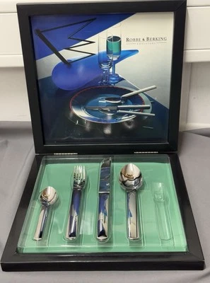 Robbe und Berking Topos Edelstahl 18/8 Menübesteck 4 teilig in OVP - Bild 1 von 4