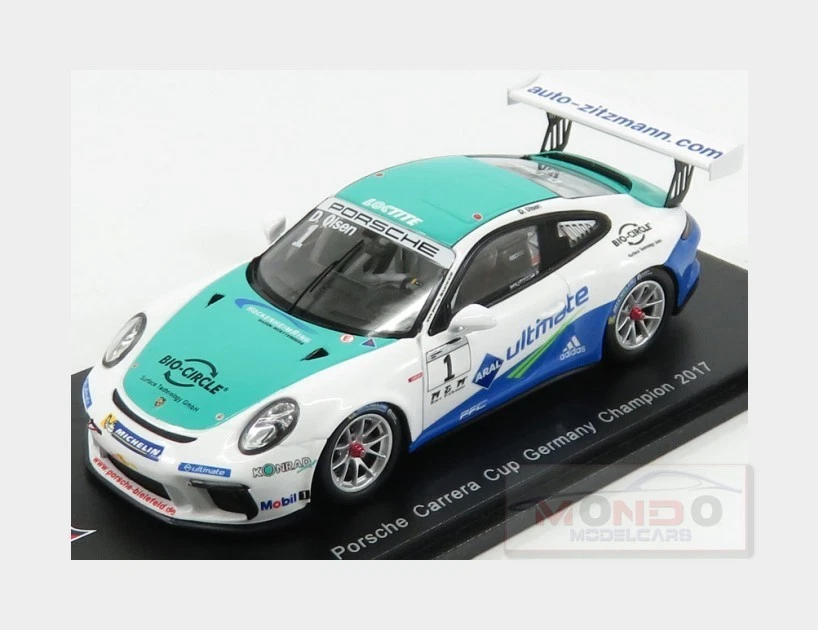 1:43 Spark Porsche 911 991 GT3 #1 Champ. Porsche Carrera Cup Alemania 2017 SG262 M Foto 1 de 2
