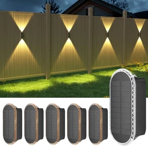 Ellasay Solar Fence Lights Outdoor,6-Pack 6 Pack, 3000/4000/6000K - Picture 1 of 4