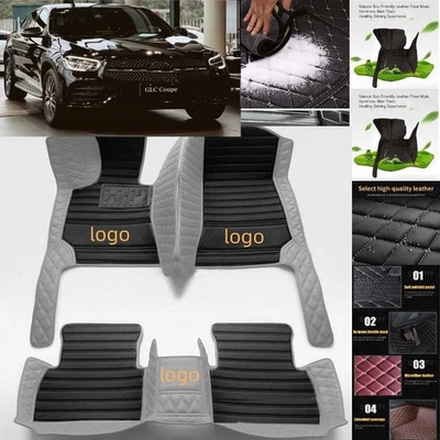 For Mercedes Benz GLC Car Floor Mats Custom Auto Carpets All Weather Waterproof - Imagem 1 de 4