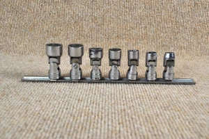 Snap-On FS12A-FS24 SAE 7pc Swivel Socket Set, 3/8"-3/4" 6 Point, 3/8" Drive, USA - Picture 1 of 10