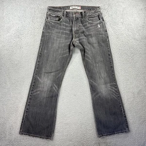 Levis 527 Jeans Mens 33x30 Gray Denim Pants Low Boot Cut Distressed Cowboy Y2K - Picture 1 of 10