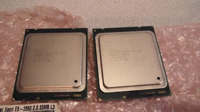 2 X Intel Xeon E5-2650 SR0H4 SR0KQ 2.0 GHz 20M 8-Core LGA 2011 Server CPU 95W - Image 1 of 3