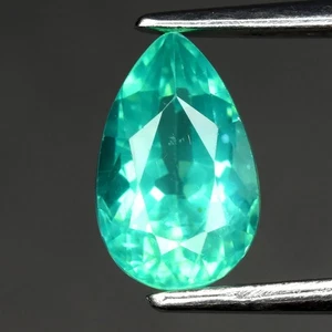 💎 Apatite verde naturale pera 1,26 ct 8 x 5 mm - non riscaldata, pietra preziosa Brasile - Foto 1 di 4