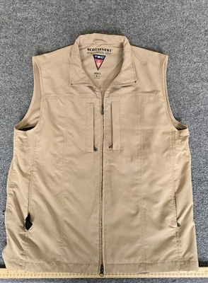 SCOTTEVEST Vest Mens Large Khaki RFID Travel Multi-Pocket Tech TEC Lightweight - Image 1 of 4
