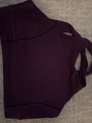 Lululemon High Neck Purple Sports Bra Top - Image 1 of 2