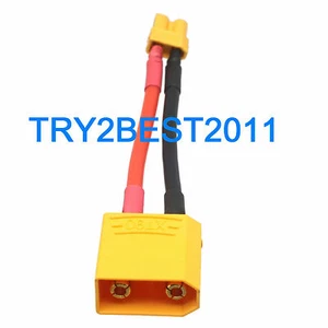 XT90 male to XT30 female Connector Adapter Cable 14AWG 5CM Wire for LiPo - Picture 1 of 4