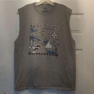 Camiseta de recuerdo gris Islas Vírgenes de Santo Tomás talla L - Imagen 1 de 4