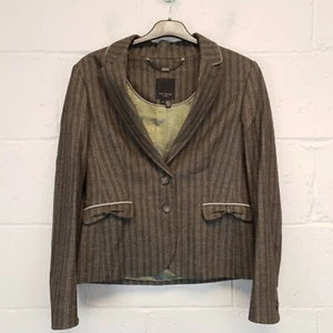 Chaqueta Blazer Ted Baker Mujer Talla 4 GRANDE Lana Pura Gris Elegante INMACULADA - Imagen 1 de 9