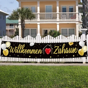 TankerStreet Willkommen Zuhause Banner, Girlande für Familie Heimkehr Deko, - Bild 1 von 7