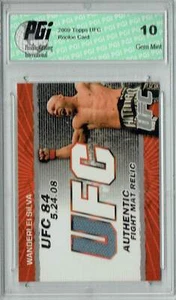Wanderlei Silva 2009 Topps UFC #FM-WS Fight Mat Relic Rookie Card PGI 10 - Picture 1 of 1
