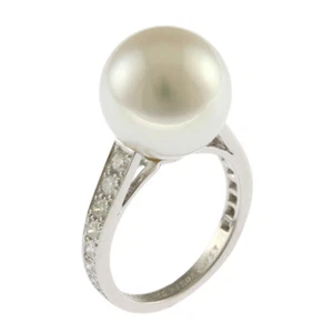 Cartier Rings Pearl White gold Au750 K18 P0019337 - Picture 1 of 8