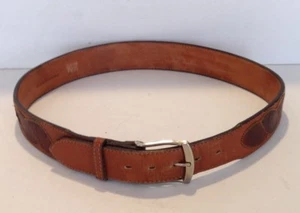 Vintage Nocona Western Gürtel braun echtes Eidechsenleder Unisex Größe 32 - Bild 1 von 7