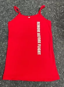 Womans Remove Before Flight Tank Top - Size Small - Bella Canvas - Printed in US - Picture 1 of 5