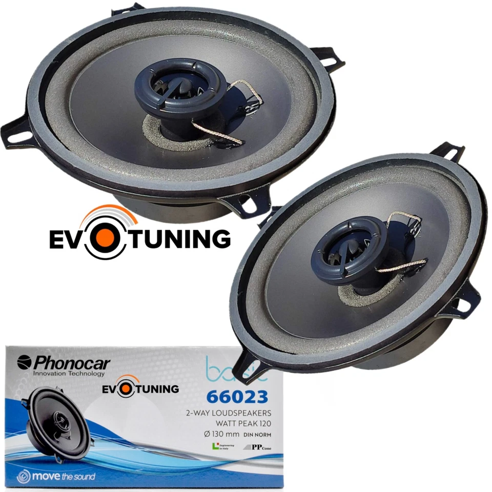 Phonocar Casse Altoparlanti per Auto da 13 cm 130mm 2 Vie Coppia Coassiali 120W