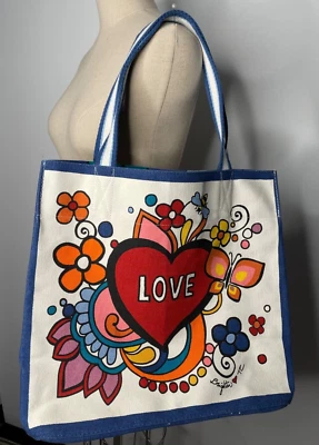 Brighton Brand- Graphic Canvas Tote Bag- Power of Love- NWOT - Image 1 of 4