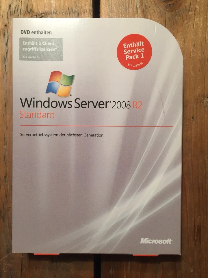 MS Windows Server 2008 R2 inkl. SP1 Standard 64 bit Deutsch, Retail Vollversion - Bild 1 von 4