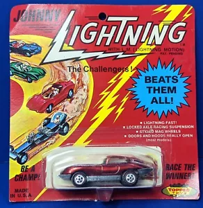 Vintage Johnny Lightning Topper Toys Jaguar XKE - Red - Picture 1 of 8