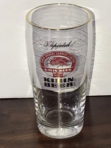 VINTAGE KIRIN BEER CUP GLASS MUG JAPAN IMPORTED BREWERY BAR DRNKING - Picture 1 of 2