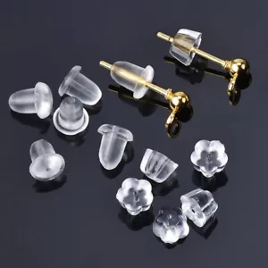 200 un. 1000 un. 4mm/5mm Goma Suave Pendiente Tapones Traseros Tapones Pendientes Hallazgos - Imagen 1 de 8