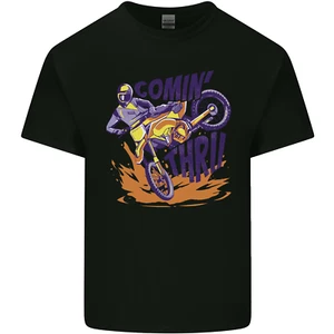 Comin Thru Motocross Dirt Bike MotoX Mens Cotton T-Shirt Tee Top - Picture 1 of 3