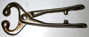 Antique 8" Bull Nose Lead Pliers / Fully Functional Great Conversation Piece - Picture 1 of 6