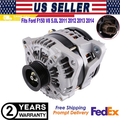 New Alternator fits Ford F150 V8 5.0L 2011 2012 2013 2014 replaces AL3T-10300-CA - Image 1 of 4