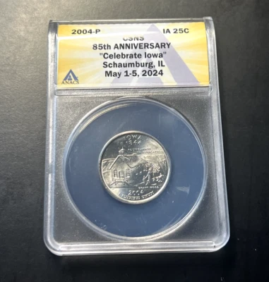 Sample Quarter Slab - 2004-P ANACS Central States 85th Anniversary May 1-5, 2024 - Image 1 of 2